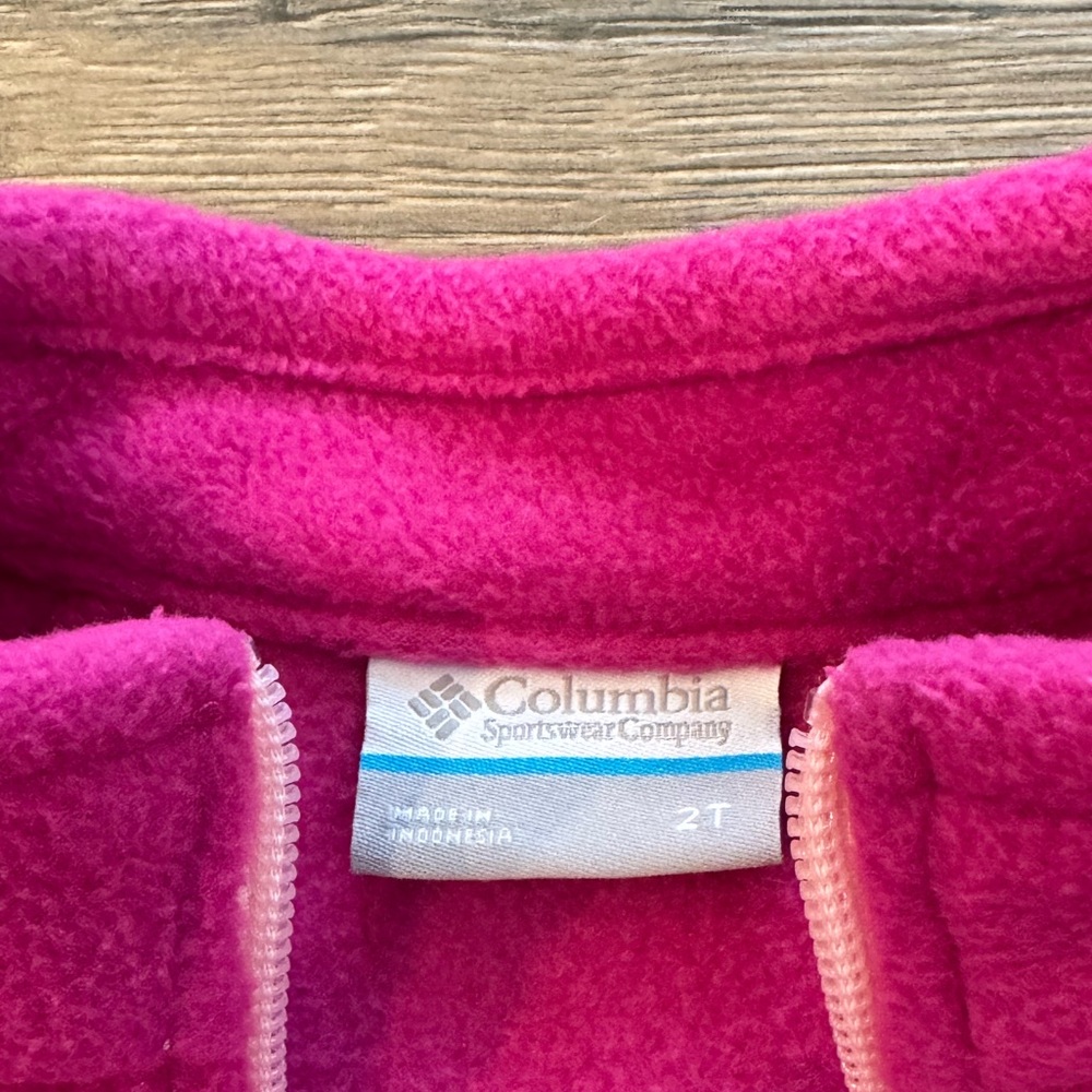 Columbia Barbie Pink Fleece Full Zip Toddler Girls Jacket - Picture 5 of 6